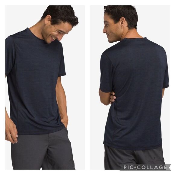 Prana Navy Blue Hardesty Shirt Mens XL - Picture 1 of 5